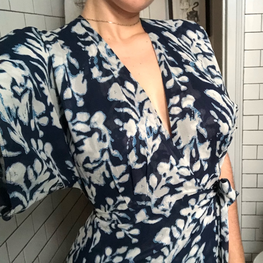 Reformation kimono style wrap dress
